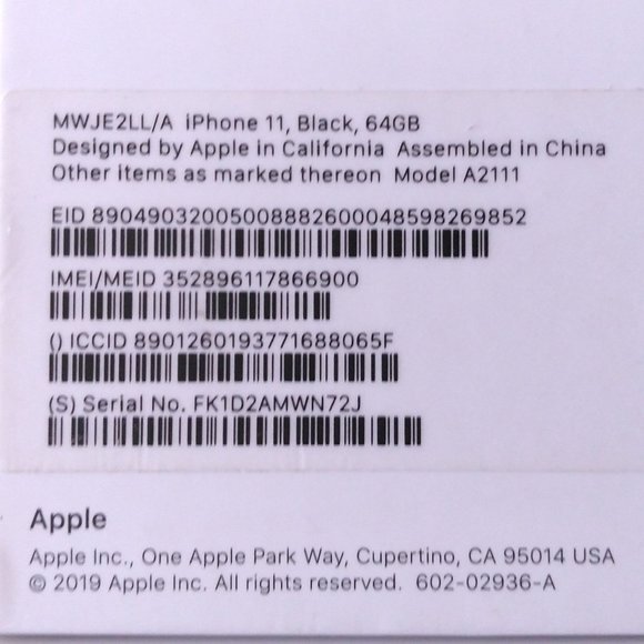 APPLE iPHONE 11 BOX ONLY 64GB Original Packaging OEM Stickers COLLECTIBLE Nerd - Picture 14 of 15
